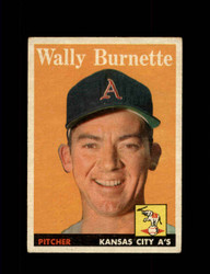 1958 WALLY BURNETTE TOPPS #69 A'S *6978
