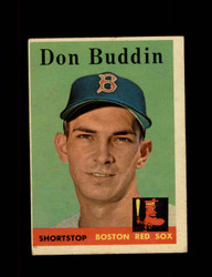 1958 DON BUDDIN TOPPS #297 RED SOX *6376