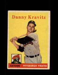 1958 DANNY KRAVITZ TOPPS #444 PIRATES *3671