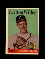 1958 CARLTON WILLEY TOPPS #407 BRAVES *3112