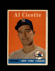 1958 AL CICOTTE TOPPS #382 YANKEES *3708