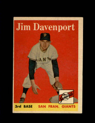 1958 JIM DAVENPORT TOPPS #413 GIANTS *G8297