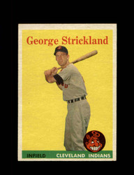 1958 GEORGE STRICKLAND TOPPS #102 INDIANS *G3785
