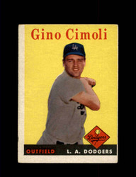 1958 GINO CIMOLI TOPPS #286 DODGERS *G3930