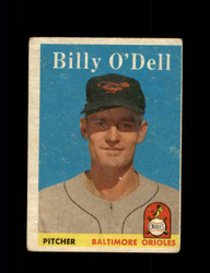 1958 BILLY O'DELL TOPPS #84 ORIOLES *G3890