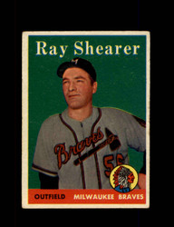 1958 RAY SHEARER TOPPS #283 BRAVES *R4685