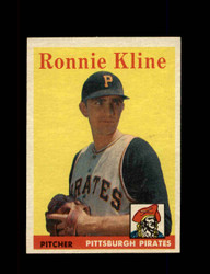 1958 RONNIE KLINE TOPPS #82 PIRATES *R4020