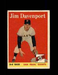 1958 JIM DAVENPORT TOPPS #413 GIANTS *R4113