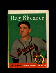 1958 RAY SHEARER TOPPS #283 BRAVES *R4392
