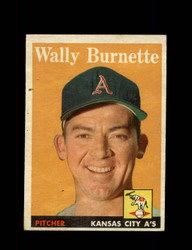 1958 WALLY BURNETTE TOPPS #69 A'S *R4386
