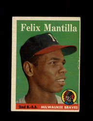 1958 FELIX MANTILLA TOPPS #17 BRAVES *8739