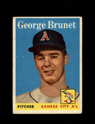 1958 GEORGE BRUNET TOPPS #139 A'S *7149
