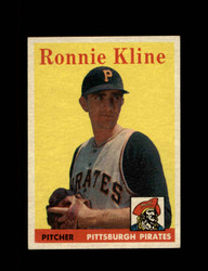 1958 RONNIE KLINE TOPPS #82 PIRATES *7543