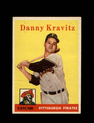 1958 DANNY KRAVITZ TOPPS #444 PIRATES *7649