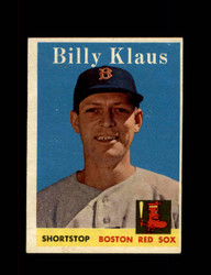 1958 BILLY KLAUS TOPPS #89 RED SOX *2301