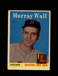 1958 MURRAY WALL TOPPS #410 RED SOX *1777