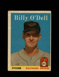 1958 BILLY O'DELL TOPPS #84 ORIOLES *4403