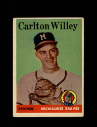 1958 CARLTON WILLEY TOPPS #407 BRAVES *4626