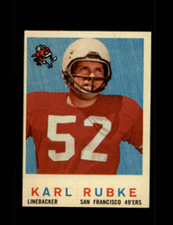 1959 KARL RUBKE TOPPS #112 49'ERS *G5754