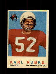 1959 KARL RUBKE TOPPS #112 49'ERS *G5804