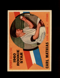 1960 CARL MATHIAS TOPPS #139 INDIANS *0601