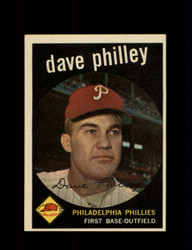 1959 DAVE PHILLEY TOPPS #92 PHILLIES *0759