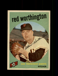 1959 RED WORTHINGTON TOPPS #28 GIANTS *0783