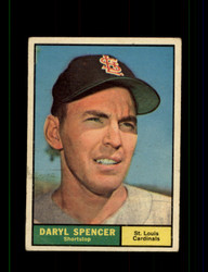 1961 DARYL SPENCER TOPPS #357 CARDINALS *0844