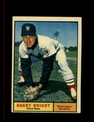 1961 HARRY BRIGHT TOPPS #447 SENATORS *0899
