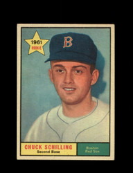 1961 CHUCK SCHILLING TOPPS #499 RED SOX *0963