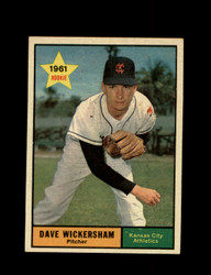 1961 DAVE WICKERSHAM TOPPS #381 ATHLETICS *G1021