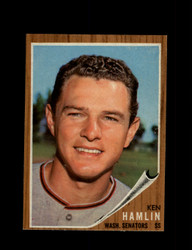 1962 KEN HAMLIN TOPPS #296 SENATORS *G1161