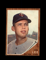 1962 DON LEE TOPPS #166 TWINS *G1169
