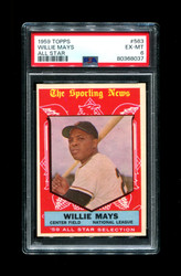1959 WILLY MAYS TOPPS #563 ALL STAR GIANTS PSA 6