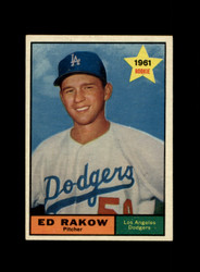1961 ED RAKOW TOPPS #147 DODGERS *G1644