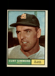 1961 CURT SIMMONS TOPPS #11 CARDINALS *G1764