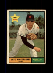 1961 DAVE WICKERSHAM TOPPS #381 ATHLETICS *G3731
