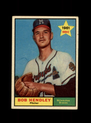 1961 BOB HENDLEY TOPPS #372 BRAVES *G8541