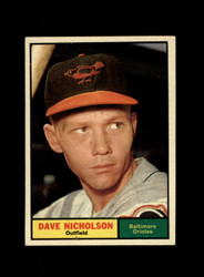 1961 DAVE NICHOLSON TOPPS #182 ORIOLES *1116