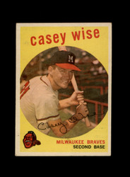 1959 CASEY WISE TOPPS #204 BRAVES *G0156