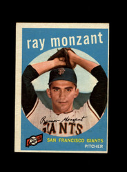 1959 RAY MONZANT TOPPS #332 GIANTS *G0172