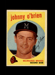 1959 JOHNNY O'BRIEN TOPPS #499 BRAVES *G0188