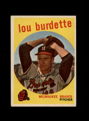 1959 LOU BURDETTE TOPPS #440 BRAVES *G0196