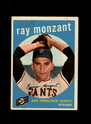 1959 RAY MONZANT TOPPS #332 GIANTS *G0241
