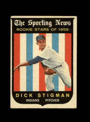 1959 DICK STIGMAN TOPPS #142 INDIANS *G0249