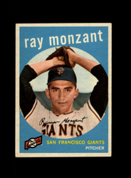 1959 RAY MONZANT TOPPS #332 GIANTS *G0259