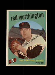 1959 RED WORTHINGTON TOPPS #28 GIANTS *G0294