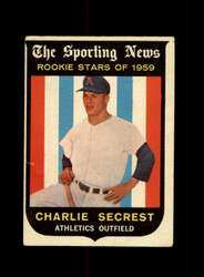 1959 CHARLIE SECREST TOPPS #140 ATHLETICS *G0308