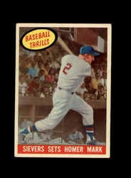1959 SIEVERS SETS HOMER MARK TOPPS #465 BASEBALL THRILLS *G0316