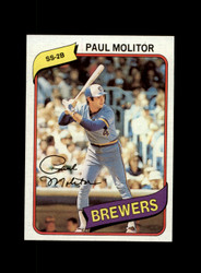 1980 PAUL MOLITOR TOPPS #406 BREWERS *G0336